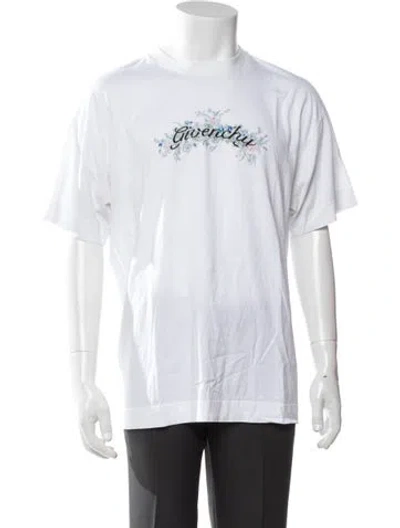 Pre-owned Givenchy Graphic Print Crew Neck T-shirt In White