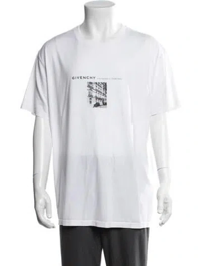 Pre-owned Givenchy Graphic Print Crew Neck T-shirt In White