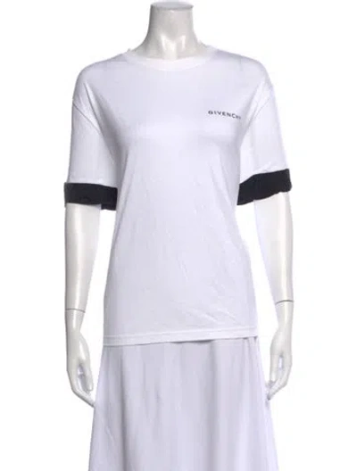 Pre-owned Givenchy Graphic Print Crew Neck T-shirt In White