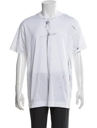 Pre-owned Givenchy Graphic Print Crew Neck T-shirt In White