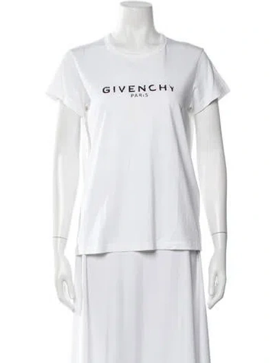 Pre-owned Givenchy Graphic Print Crew Neck T-shirt In White