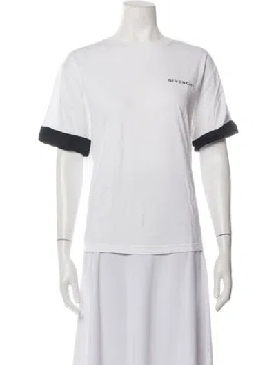 Pre-owned Givenchy Graphic Print Crew Neck T-shirt In White