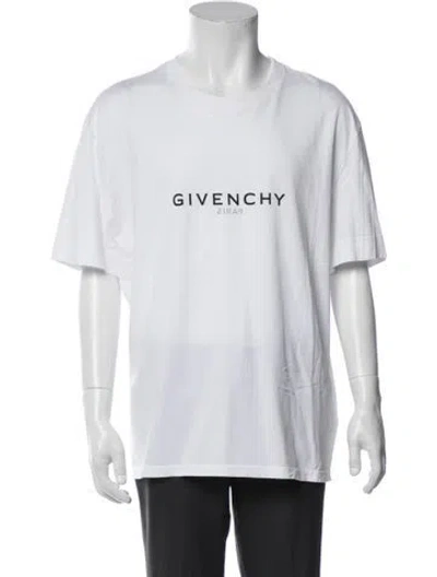 Pre-owned Givenchy Graphic Print Crew Neck T-shirt In White