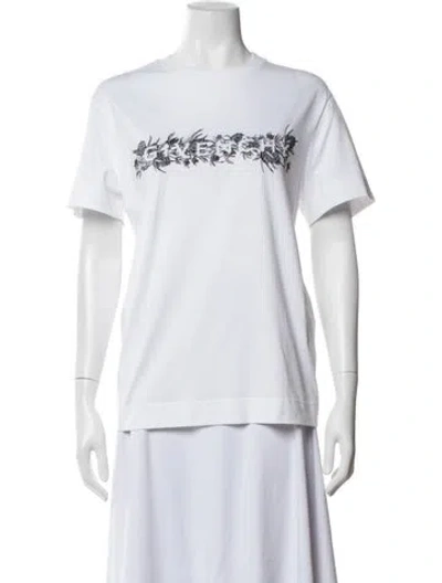 Pre-owned Givenchy Graphic Print Crew Neck T-shirt In White