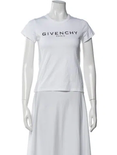 Pre-owned Givenchy Graphic Print Crew Neck T-shirt In White