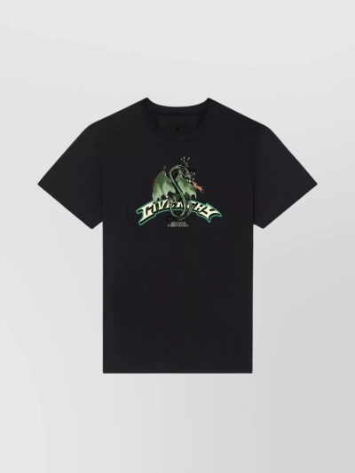 Givenchy Graphic Print Crewneck T-shirt In Black