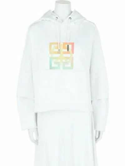 Pre-owned Givenchy Graphic Print Crop Top W/ Tags In White