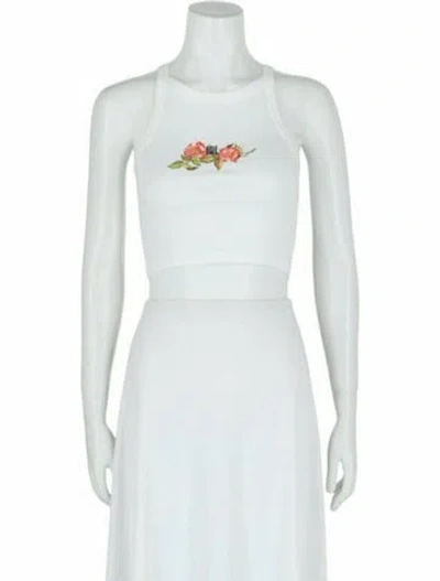 Pre-owned Givenchy Graphic Print Crop Top W/ Tags In White