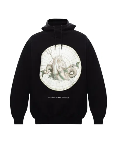 Givenchy Graphic Print Hoodie In Black