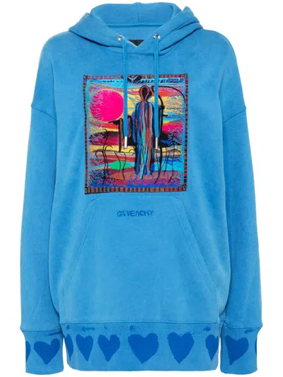 Givenchy Hoodie Mit Grafischem Print In Blau