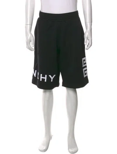 Pre-owned Givenchy Graphic Print Jogger Shorts W/ Tags In Black