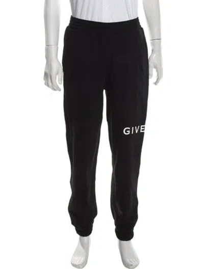 Pre-owned Givenchy Graphic Print Joggers W/ Tags In Black