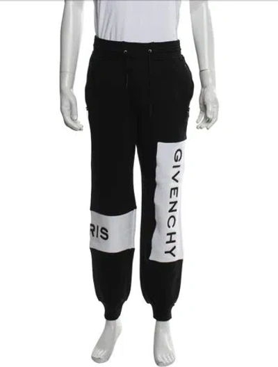 Pre-owned Givenchy Graphic Print Joggers W/ Tags In Black
