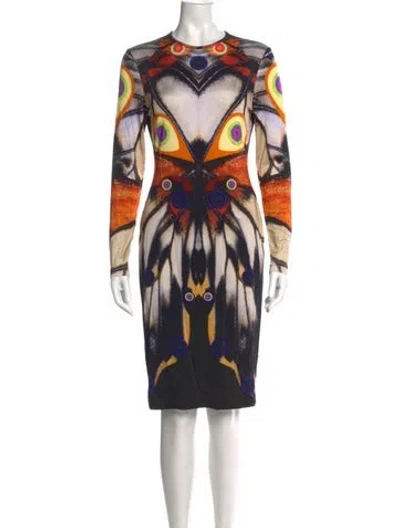 Pre-owned Givenchy Graphic Print Knee-length Dress In Black