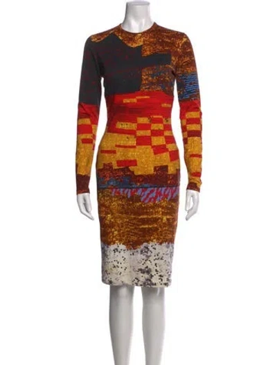Pre-owned Givenchy Graphic Print Knee-length Dress In Black