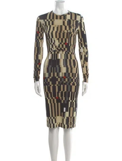 Pre-owned Givenchy Graphic Print Knee-length Dress In Neutral