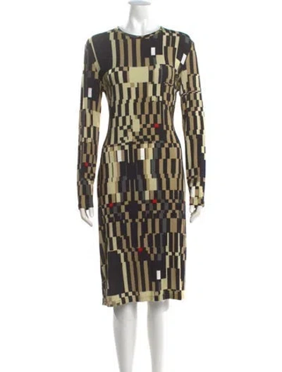 Pre-owned Givenchy Graphic Print Knee-length Dress W/ Tags In Neutrals