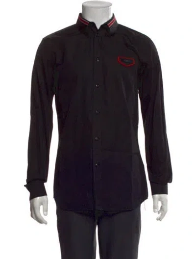 Pre-owned Givenchy Graphic Print Long Sleeve Shirt In Black