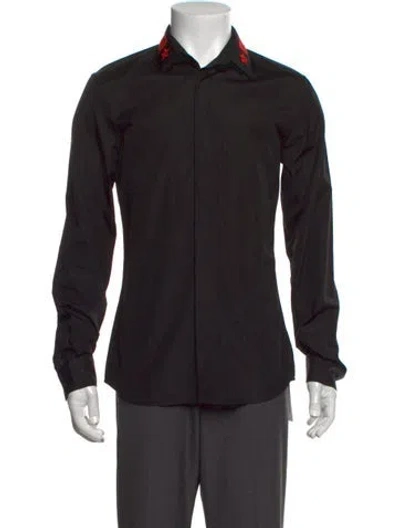 Pre-owned Givenchy Graphic Print Long Sleeve Shirt In Black