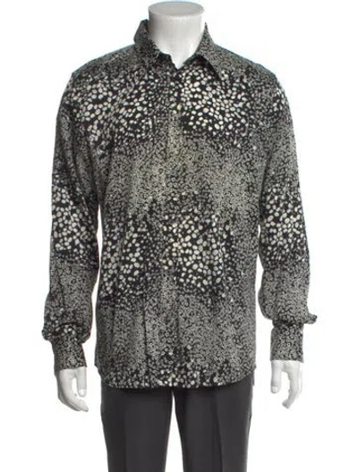 Pre-owned Givenchy Graphic Print Long Sleeve Shirt In Black