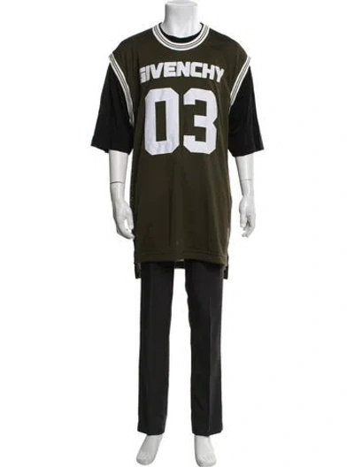 Pre-owned Givenchy Graphic Print Long Sleeve Shirt W/ Tags In Green