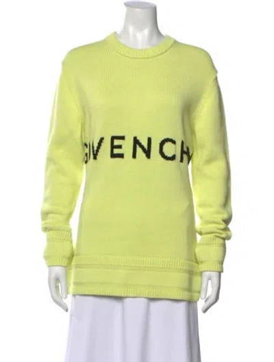 Pre-owned Givenchy Graphic Print Midi Length Dress In Yellow