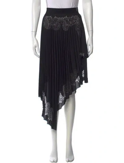 Pre-owned Givenchy Graphic Print Midi Length Skirt In Black