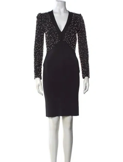 Pre-owned Givenchy Graphic Print Mini Dress In Black