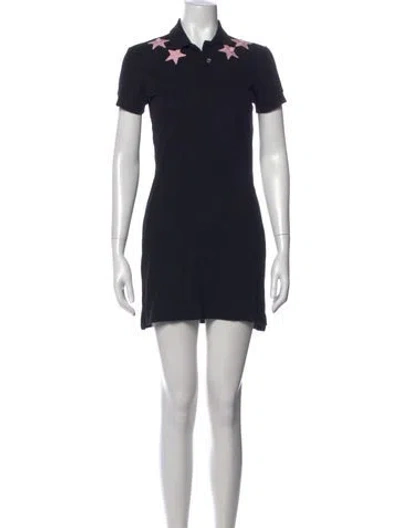 Pre-owned Givenchy Graphic Print Mini Dress In Black