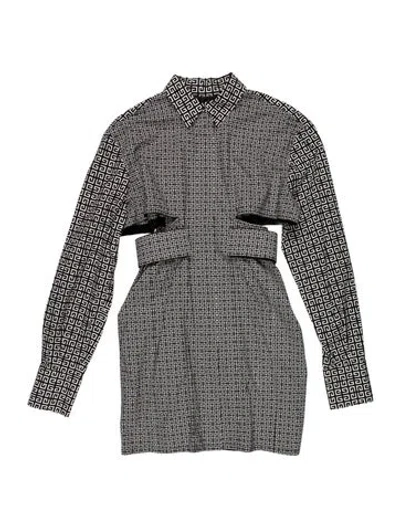 Pre-owned Givenchy Graphic Print Mini Dress In Black