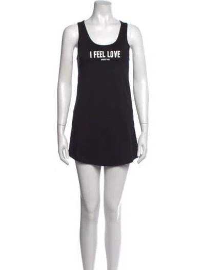 Pre-owned Givenchy Graphic Print Mini Dress In Black