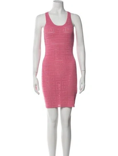 Pre-owned Givenchy Graphic Print Mini Dress In Pink