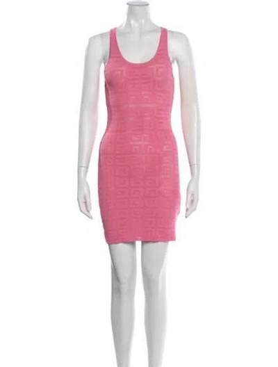 Pre-owned Givenchy Graphic Print Mini Dress In Pink