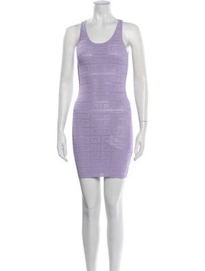 Pre-owned Givenchy Graphic Print Mini Dress In Purple