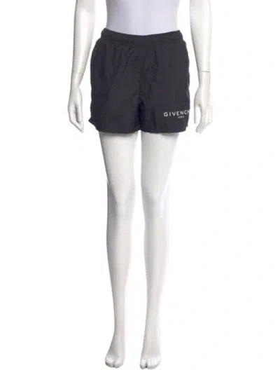 Pre-owned Givenchy Graphic Print Mini Shorts In Black