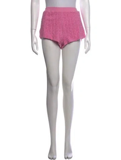 Pre-owned Givenchy Graphic Print Mini Shorts In Pink