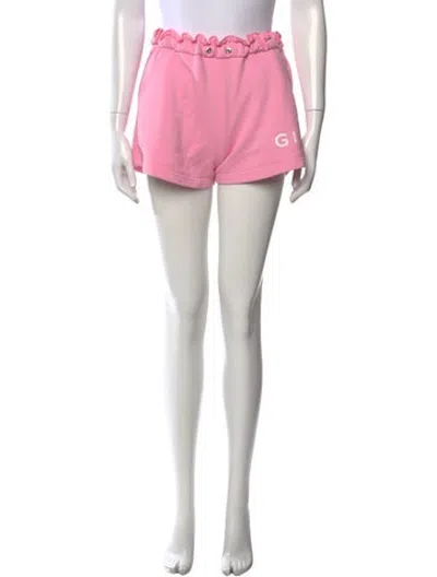Pre-owned Givenchy Graphic Print Mini Shorts In Pink