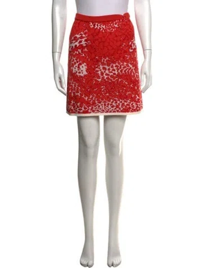 Pre-owned Givenchy Graphic Print Mini Skirt In Red
