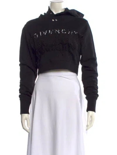 Pre-owned Givenchy Graphic Print Mock Neck Sweatshirt In Black