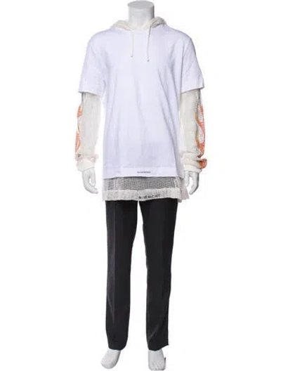 Pre-owned Givenchy Graphic Print Mock Neck T-shirt In White