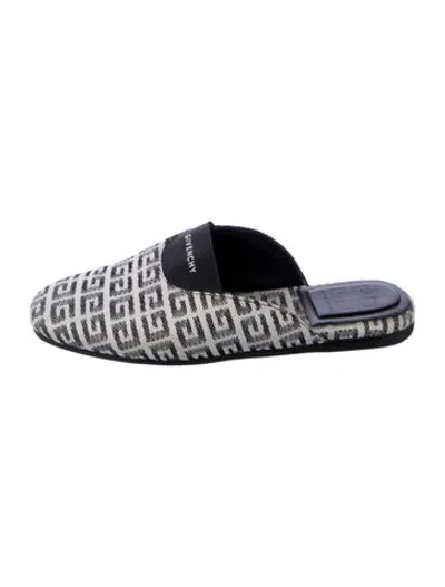 Pre-owned Givenchy Graphic Print Mules In Black/white