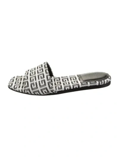 Pre-owned Givenchy Graphic Print Mules In White