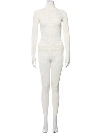 Pre-owned Givenchy Graphic Print Pant Set In Neutrals/white