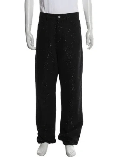 Pre-owned Givenchy Graphic Print Pants In Black