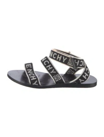 Pre-owned Givenchy Graphic Print Sandals In Black