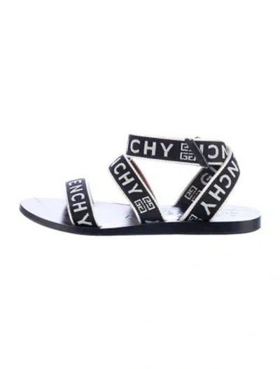 Pre-owned Givenchy Graphic Print Sandals In Black