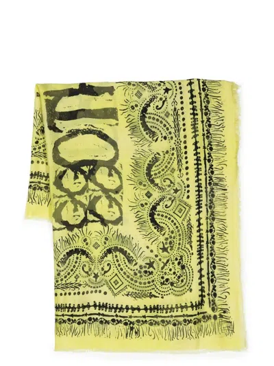 Givenchy Graphic Print Scarf In Green
