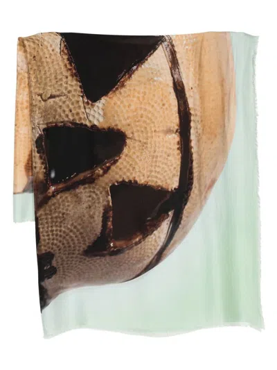 Givenchy Graphic-print Scarf In Green