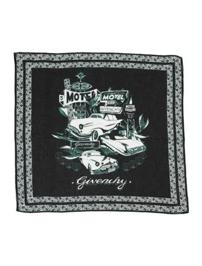 Pre-owned Givenchy Graphic Print Scarf In Black