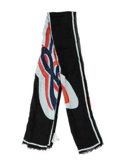 Pre-owned Givenchy Graphic Print Scarf In Black